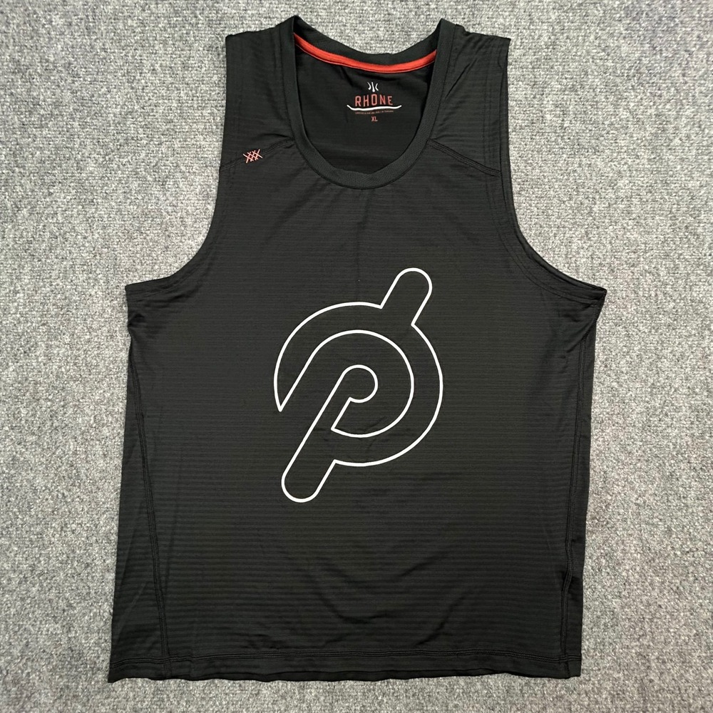 Rhone Peloton Tank Top Mens XL Black Performance Activewear Sleeveless Logo